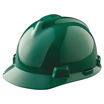 MSA 463946 V-Gard Slotted Hard Hat Cap  Staz-On Suspension  Green