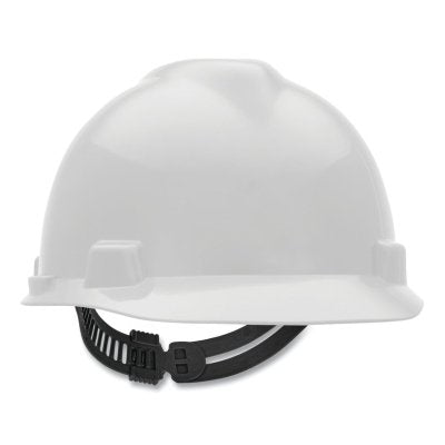 MSA 473284 V-Gard Slotted Hard Hat Cap  Staz-On Suspension  White