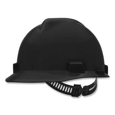 MSA 475235 V-Gard Slotted Hard Hat Cap  Staz-On Suspension  Black