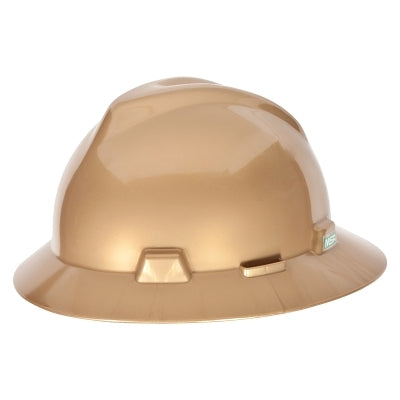 MSA 814053 V-Gard Protective Hat  Fas-Trac III  Full Brim Hat  Slotted  Gold