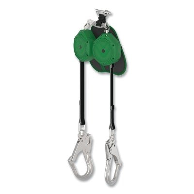 MSA VSLEW-032-PH-A V-SHOCK EDGE Leading Edge Fall Limiter, 10 ft, Twin Triple Action Carabiner, 310 lb, AL36CL Snaphook, 2 Legs