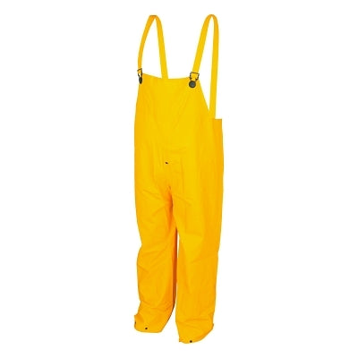 MCR Safety 200BPM 200BP Classic Series Yellow Rain Pants Bib Overall Style with Fly Front  0.35 mm  PVC/Polyester  Medium