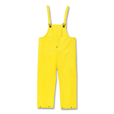 MCR Safety 300BPM 300BP Wizard Series Yellow LF Bib Overall Style Rain Pants  0.28 mm  Nylon Scrim/PVC  Medium