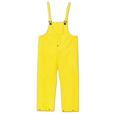 MCR Safety 300BPX2 300BP Wizard Series Yellow LF Bib Overall Style Rain Pants  0.28 mm  Nylon Scrim/PVC  2X-Large