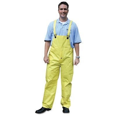 MCR Safety 300BPXL 300BP Wizard Series Yellow LF Bib Overall Style Rain Pants  0.28 mm  Nylon Scrim/PVC  X-Large
