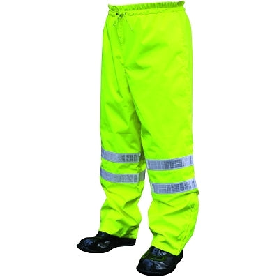 MCR Safety 598RPWX3 598RPW Luminator Breathable Elastic Waist Rain Pants, Fluorescent Lime, 3X-Large