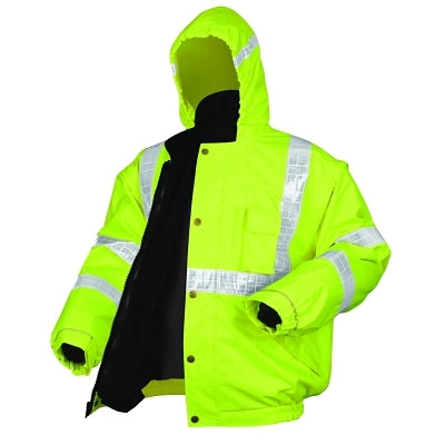 MCR Safety BPCL3LX3 Luminator Bomber Plus Jackets, 3X-Large, Fluorescent Lime