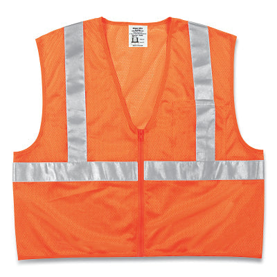 MCR Safety CL2MOPX3 CL2MOP Luminator Class 2 Safety Vest  3X-Large  Fluorescent Orange
