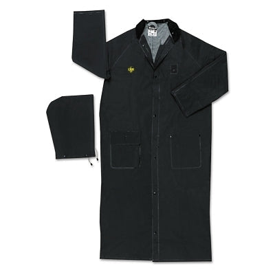 MCR Safety FR267CX5 Classic Plus Series Rider Coat  5X-Large  PVC/Polyester  Black