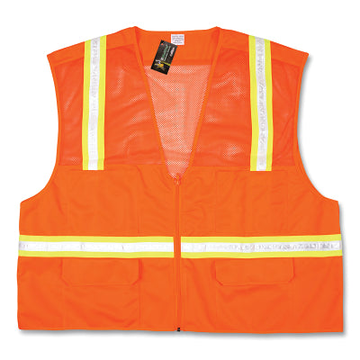 MCR Safety HS201VX3 HS201V Safety Vest  3X-Large  Fluorescent Orange