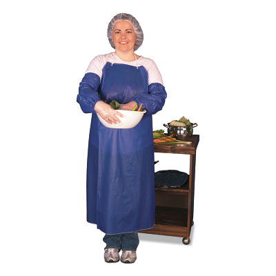 MCR Safety O63S4 Blue Vinyl Apron  35 in x 48 x  6 mil Thickness  Sewn Edges