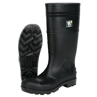 MCR Safety PBP1207 Plain Toe Boots  Size 7  16 in H  PVC  Black