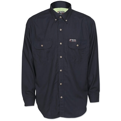 MCR Safety SBS1001X3 Summit Breeze Flame-Resistant Long-Sleeved Shirt, FR Inherent Blend, Gray, 3X-Large