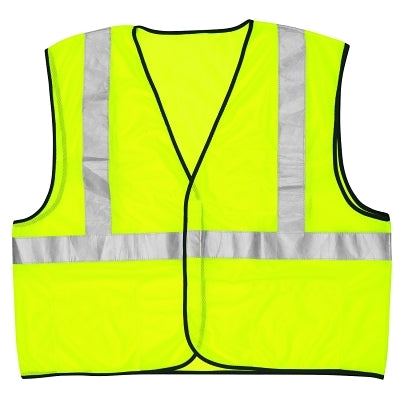 MCR Safety VCL2MLX2 Class II Safety Vests  2X-Large  Fluorescent Lime