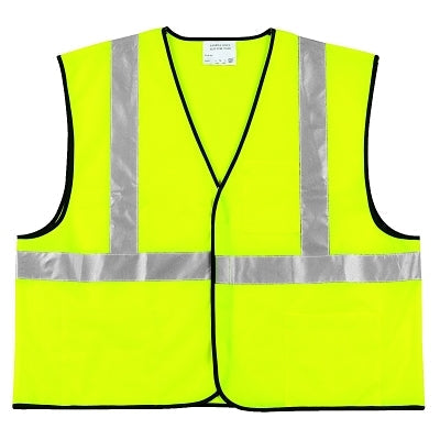 MCR Safety VCL2SLM Class II Economy Safety Vest  Solid  Medium  Lime