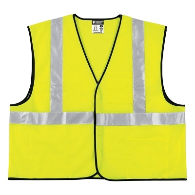 MCR Safety VCL2SLX4 Class II Economy Safety Vest  Solid  4X-Large  Lime