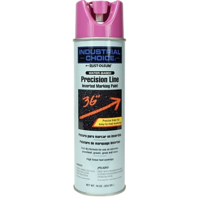 Rust-Oleum 1868838 Industrial Choice M1800 Precision Line Marking Paint, 17 oz, Safety Purple, Water-Based