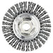 Weiler 9000 Roughneck Stringer Bead Twist Knot Wire Wheel, 7 in Dia, 0.020 in Wire, 5/8 in-11 Arbor