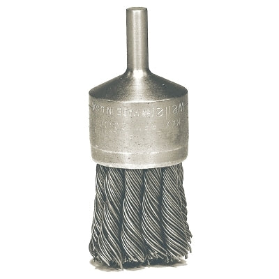 Weiler 10029 Banded Knot Wire End Brush, 3/4 in Dia, 0.014 in Stainless Steel Wire