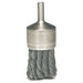 Weiler 10031 Banded Knot Wire End Brush, 1-1/8 in Dia, 0.014 in Stainless Steel Wire