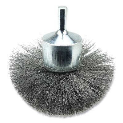 Weiler 10041 Circular Flared End Brush, 3 in Dia, 0.008 in Wire