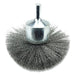 Weiler 10041 Circular Flared End Brush, 3 in Dia, 0.008 in Wire