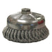 Weiler 12356 Single Row Heavy-Duty Knot Cup Brush, 6 in dia, 5/8-11 UNC, 0.014 Steel Wire