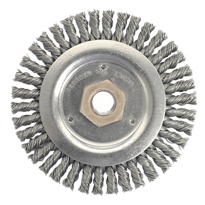 Weiler 13232 Stringer Bead Knot Wire Wheel, 4-1/2 in Dia, 0.020 in Wire