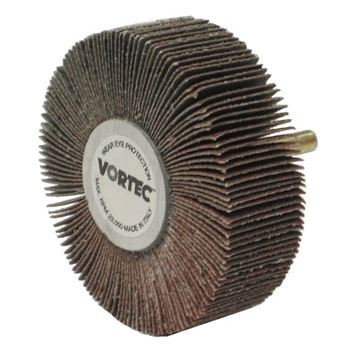 Weiler 30728 Wolverine Mounted Flap Wheel Unthreaded 1/4 in dia Stem x 3 in dia x 1 in W 120 Grit 23000 RPM